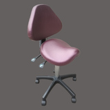PU leather saddle music chair with backrest (Purple)