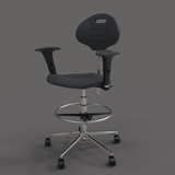 TFB10 ESD cleanroom chair with backrest