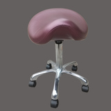 PU leather saddle chair without backrest  (Purple)